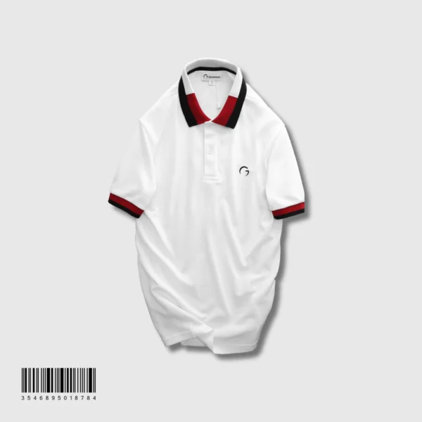 Giversion Casuals White Slim-Fit Polo T-Shirt  | White