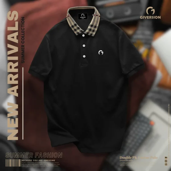 Premium Double PK Polo - Black | Giversion