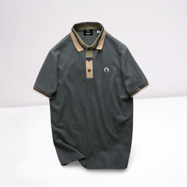 Premium Double PK Cotton Polo - Ash | Giversion - Image 2