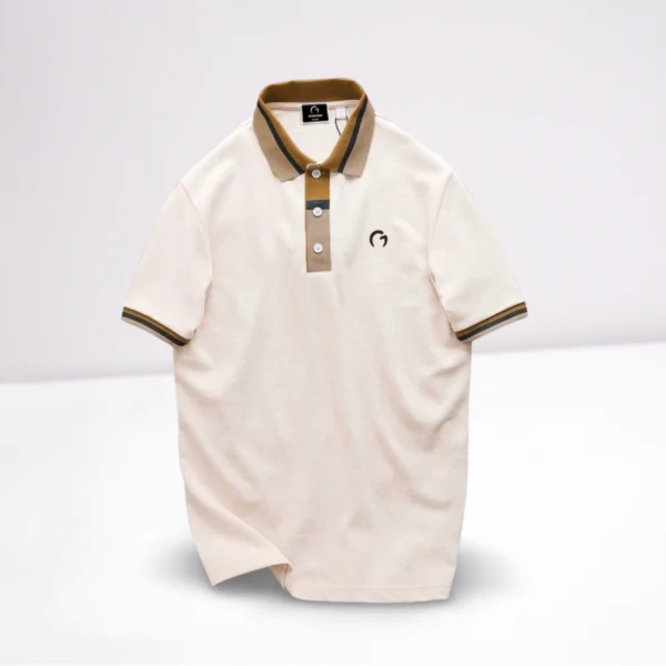 Premium Double PK Cotton Polo - Cream | Giversion - Image 3