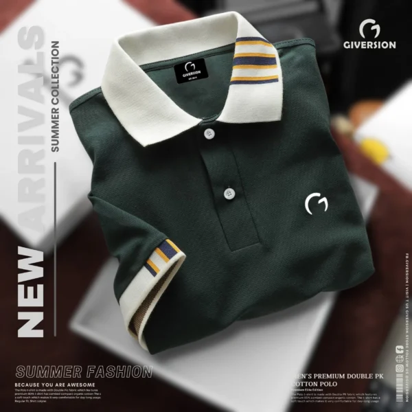 Premium Polo T-shirts - Deep Green | Giversion - Image 4