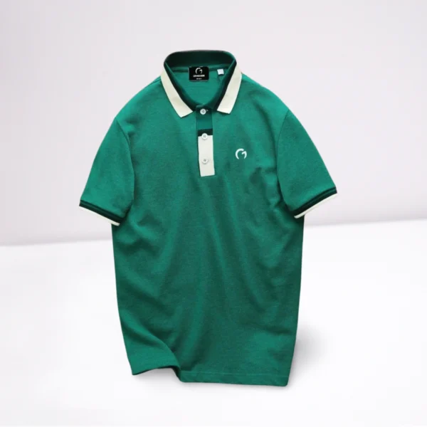 Premium Double PK Cotton Polo - Green | Giversion - Image 2