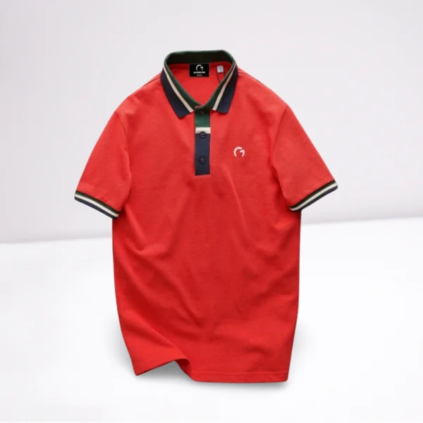 Premium Double PK Cotton Polo - Red | Giversion - Image 2